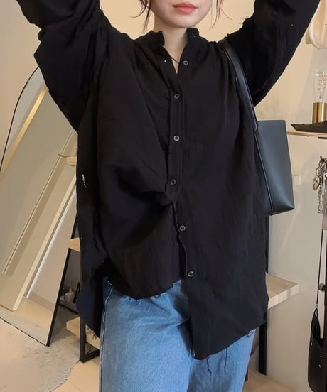 カットオフガーゼオーバーシャツ