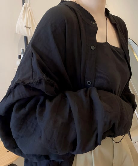 カットオフガーゼオーバーシャツ