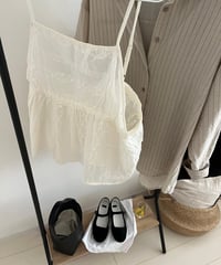 コットンレースキャミソール