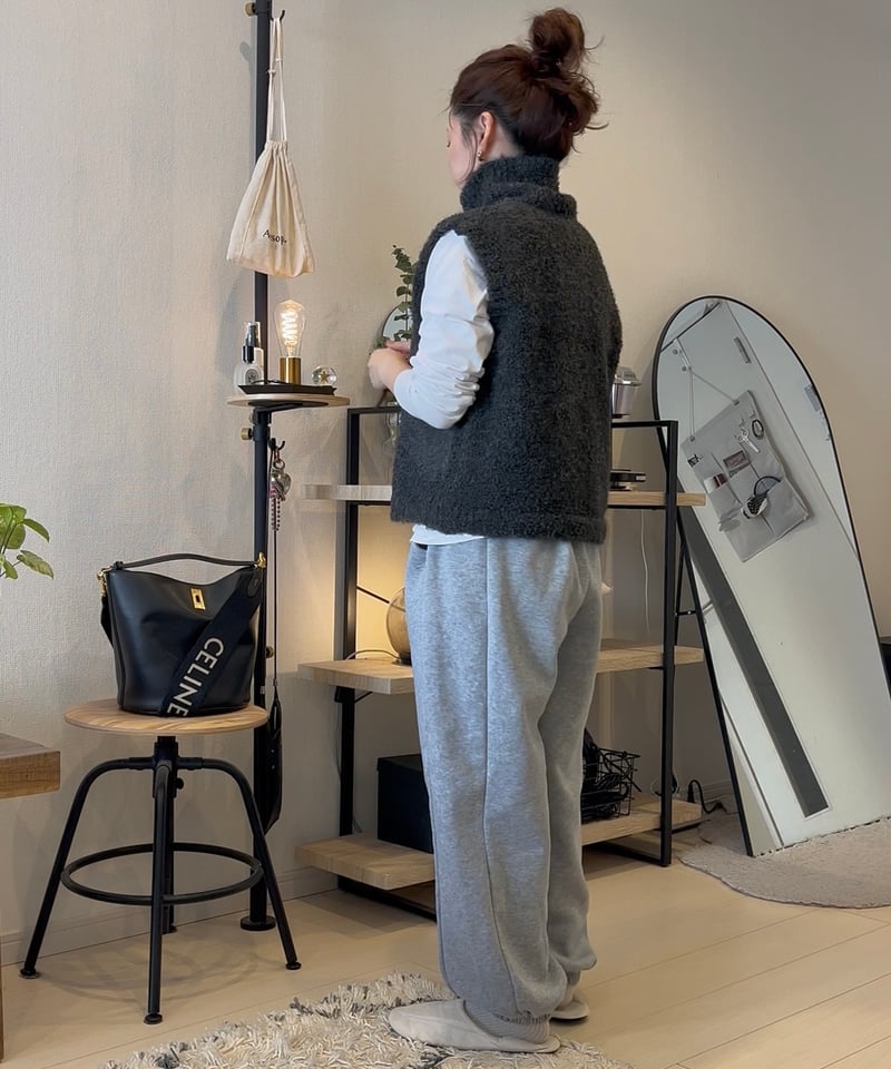 ウールブレンドハイネックベスト | an.