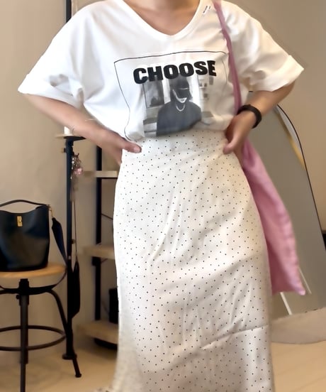 ドットロングスカート