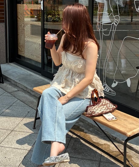 Y's タケシコサカ ノースリーブトップス ドッキング 1 白 無地 Y's pink label by TAKESHI KOSAKA EMBROIDERED SLEEVELESS TUNIC TOP