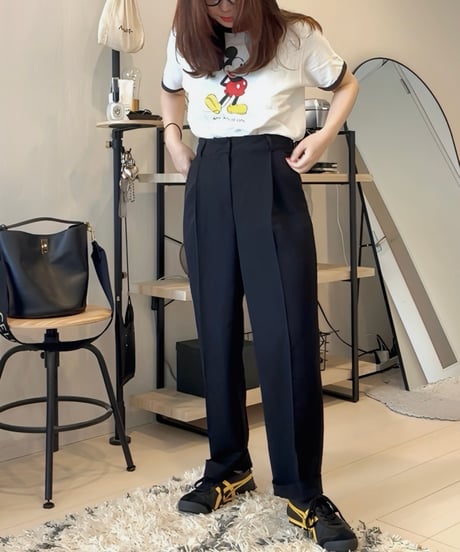 ワンタックストレートパンツ