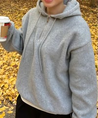 ハーフジップフリースフーディ