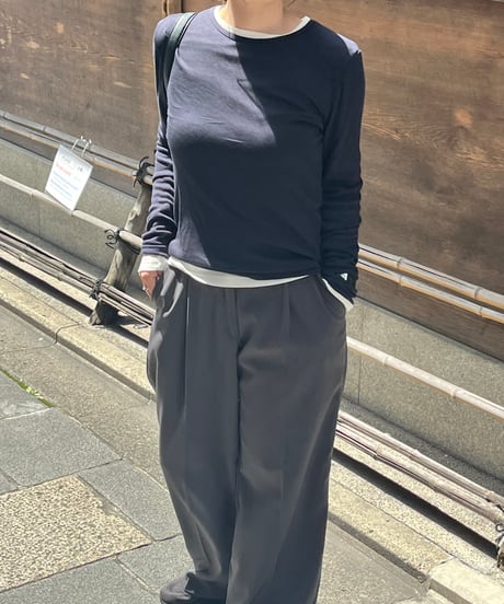 長袖シアーカットソー