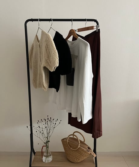 2wayケーブルクロップドニット