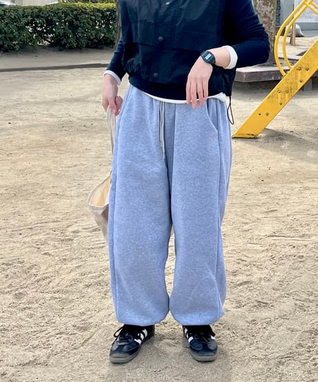 ルーズワイドスウェットパンツ(微起毛)