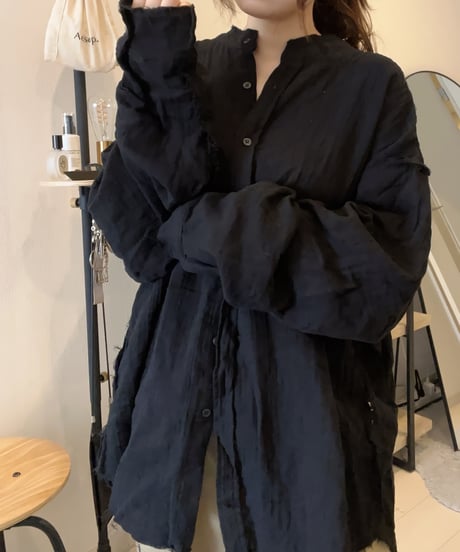 カットオフガーゼオーバーシャツ
