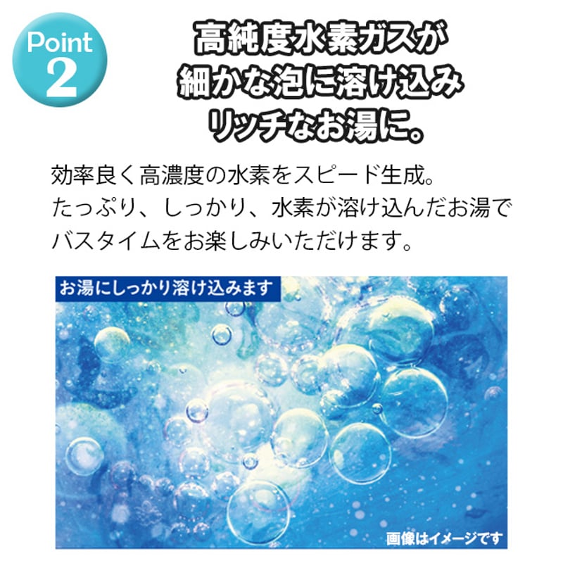 水素+酸素ダブル機能搭載』 H2RICH clean Bath 水素バス | In Life