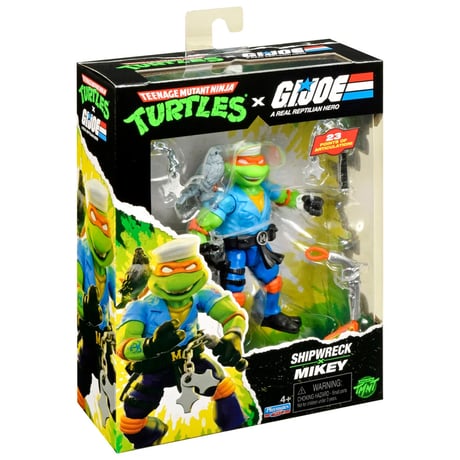 【予約】Playmates TMNT × G.I. Joe Michelangelo as Shipwreck 4.5" Scale Action Figure