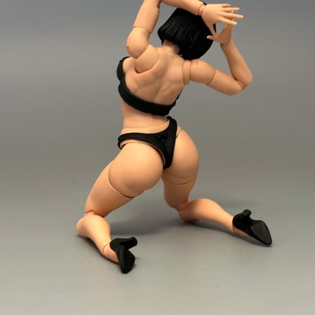 【予約】Fury Toys 狂怒工作室 可動女性素体 Female Body (Hana Ver.) 黒髪×黄色肌 1/12 Scale Action Figure（再販）