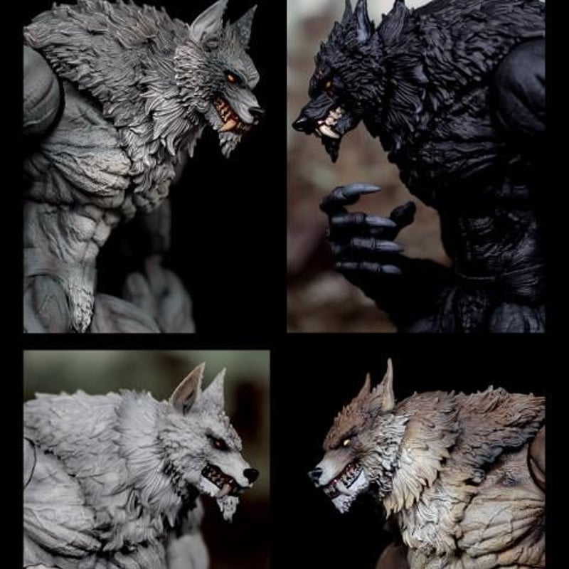 激レア品！SideshowWetaコラボ　 「旧友の再会」ウォールプラーク LooseCollector's The Crypt : Great Wolves Vozla