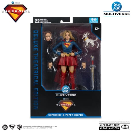 McFarlane Toys DC DX Theatrical Edition Supergirl & Puppy Krypto (Supergirl Movie) 7”