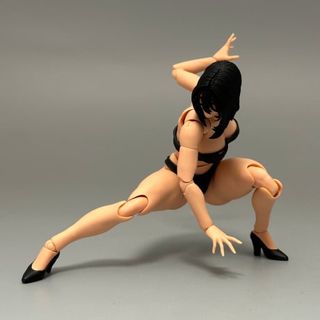 【予約】Fury Toys 狂怒工作室 可動女性素体 Female Body (Hana Ver.) 黒髪×黄色肌 1/12 Scale Action Figure（再販）