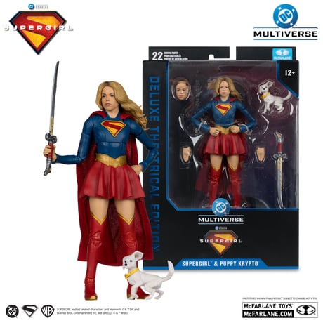 McFarlane Toys DC DX Theatrical Edition Supergirl & Puppy Krypto (Supergirl Movie) 7”