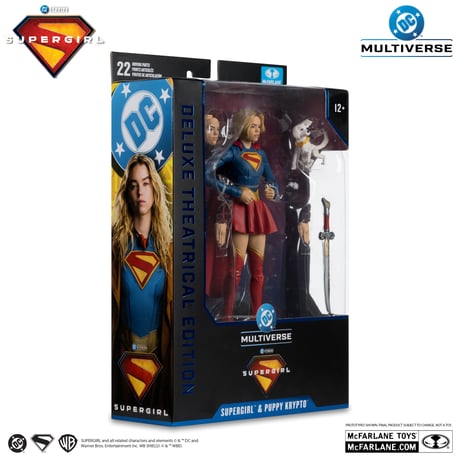 McFarlane Toys DC DX Theatrical Edition Supergirl & Puppy Krypto (Supergirl Movie) 7”