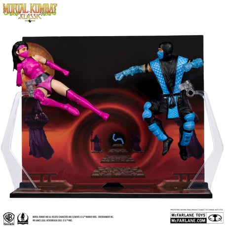 McFarlane Mortal Kombat Klassic Sub-Zero VS Mileena 7” Action Figure Deluxe 2-Pack