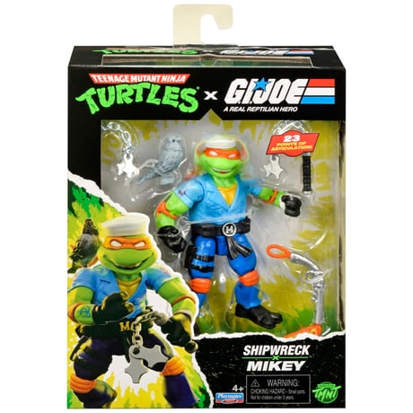 【予約】Playmates TMNT × G.I. Joe Michelangelo as Shipwreck 4.5" Scale Action Figure
