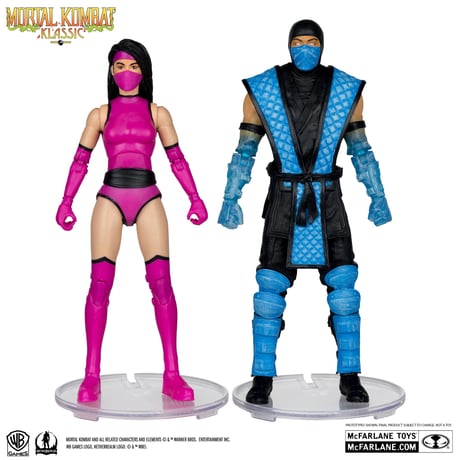 McFarlane Mortal Kombat Klassic Sub-Zero VS Mileena 7” Action Figure Deluxe 2-Pack