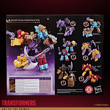 Transformers Age of the Primes Decepticon Monstructor Combiner Set