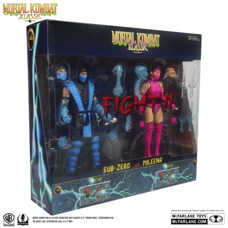 McFarlane Mortal Kombat Klassic Sub-Zero VS Mileena 7” Action Figure Deluxe 2-Pack