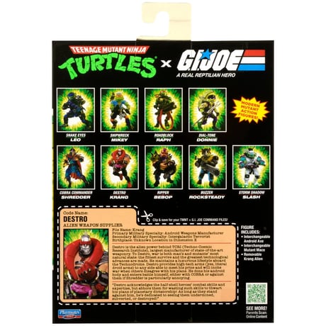 Playmates TMNT × G.I. Joe Krang as Destro Commander 4.5" Scale Action Figure