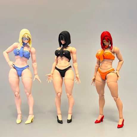 【予約】Fury Toys 狂怒工作室 可動女性素体 Female Body (Hana Ver.) 黒髪×黄色肌 1/12 Scale Action Figure（再販）