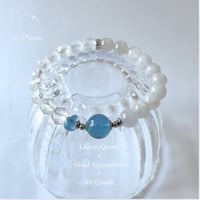 Voice of You – Sacred Blue　◆Santa Aquamarine × Aquamarine × White Sagenitic Quartz × Cut Crystal