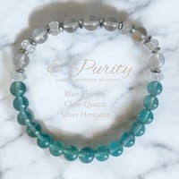 Purity Stone − Breath of Light　◆Blue Fluorite✖️Clear Quartz✖️Silver Hematite