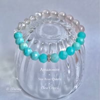Purity Stone – Ocean Light　◆Amazonite × Rose Quartz × Star-Cut Clear Crystal