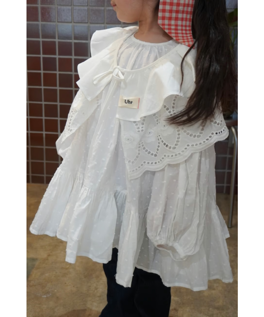 ピアリマーマ❤️さえら✴︎白レース✖️ミントグリーン ♡エプロン エプロン おしゃれ プレゼント 白 レース（ホワイト）Blanc de