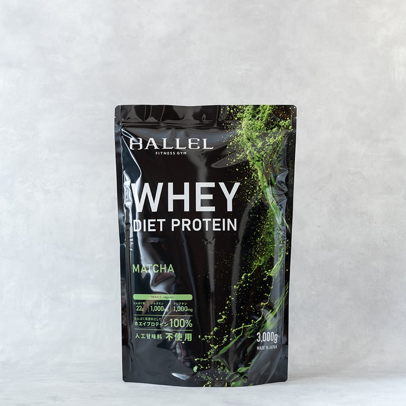 HELLEL ホエイ ダイエット プロテイン 抹茶風味 3,000g | HALLEL ONL