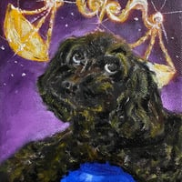 犬のタロット原画『JUSTICE 正義』