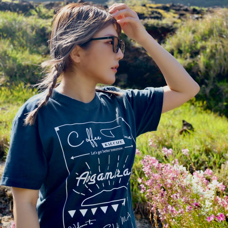 アオガミライTシャツ/ニュアンススレート（青みがかった濃い灰色