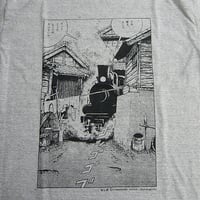 シルクプリント1色刷Tシャツ つげ義春 「ねじ式-蒸気機関車」