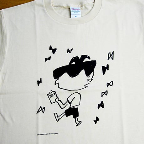 シルクプリント1色刷Tシャツ 堀道広「ぺっとり君」