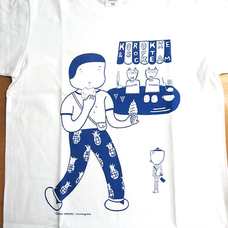 シルクプリント1色刷Tシャツ ひろせべに「コロッケ屋さん」