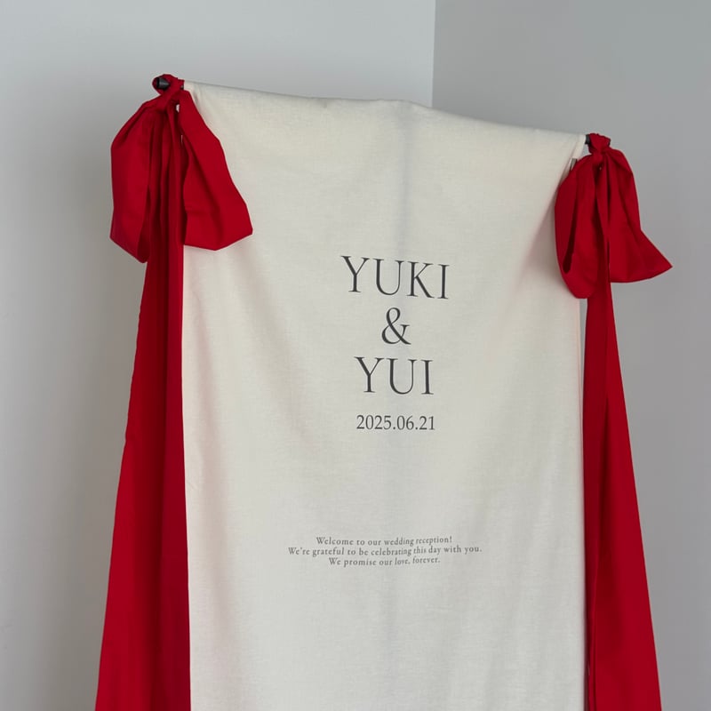 リボン付きタペストリー（W95cm×H200cm） | BNU WEDDING.