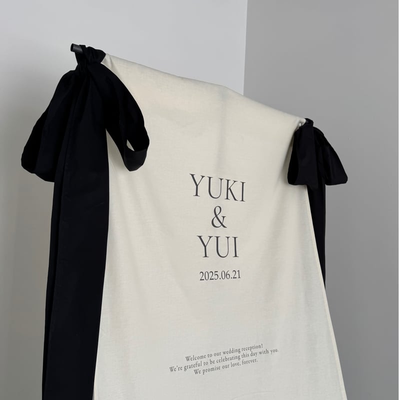 リボン付きタペストリー（W95cm×H200cm） | BNU WEDDING.