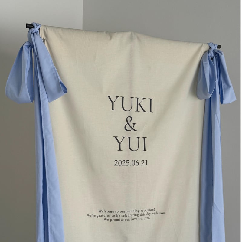 リボン付きタペストリー（W95cm×H200cm） | BNU WEDDING.