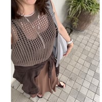残りわずか　メッシュクルーネックベスト