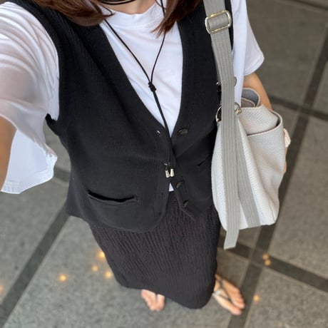 再入荷！エアリーワッフルロングスカート