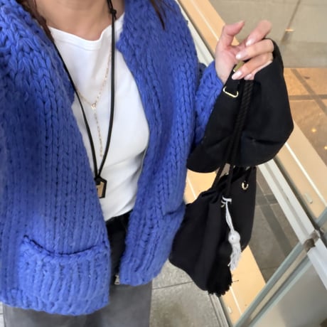 残りわずか　ローゲージハンドメイドニットカーディガン