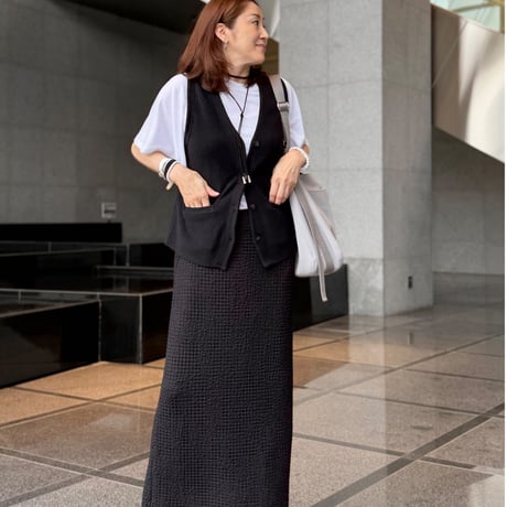 再入荷！エアリーワッフルロングスカート