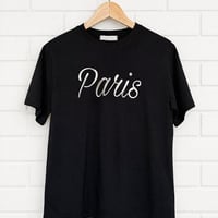 残りわずか　刺繍ロゴPARIS Tシャツ