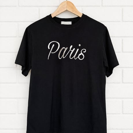 残りわずか　刺繍ロゴPARIS Tシャツ
