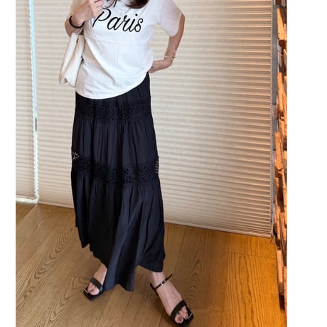 完売しました　クロシェフレアロングスカート