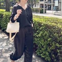 2026 サテンタックワイドパンツ