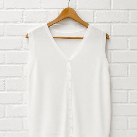 最終入荷！Vネックボタンベスト