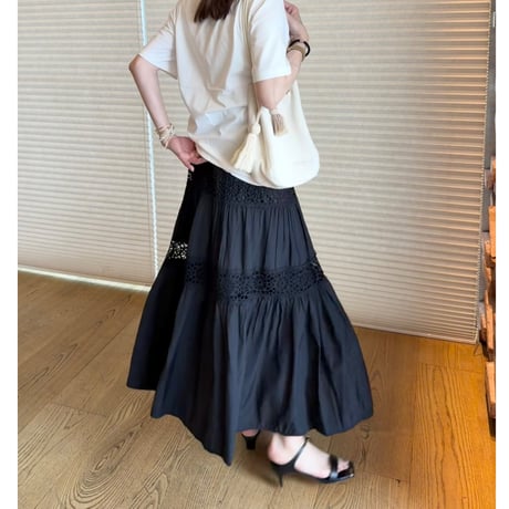 完売しました　クロシェフレアロングスカート